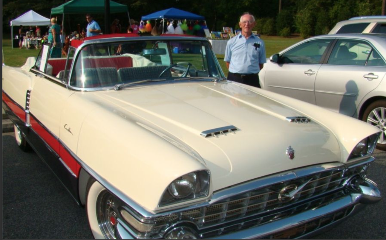 Blair Hildebrand with one of his vintage Pacard cars in 2015.